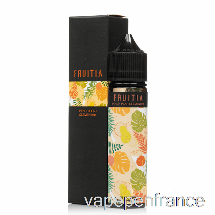 Pêche Poire Clémentine - Fruitia - 60ml 0mg Stylo Vape